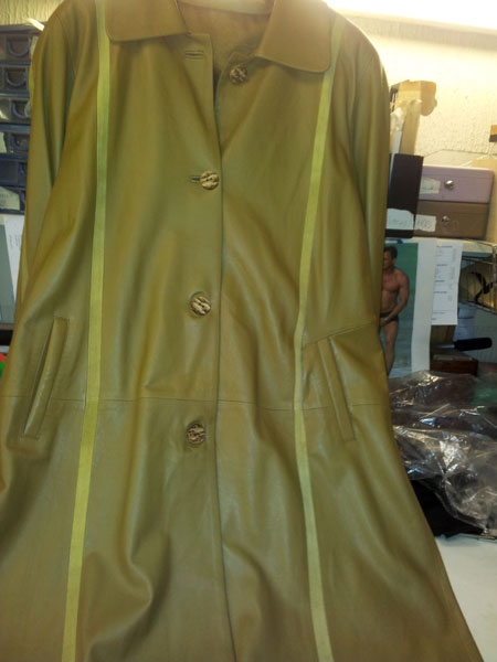leather repair torn jacket before